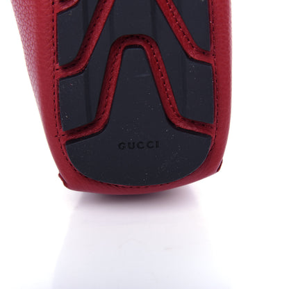 Gucci Calfskin Web Mens Driver Loafers 10 Red 9 of 10