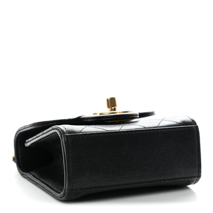 Chanel Lambskin Quilted Chic Pearls Flap Black 4 of 10