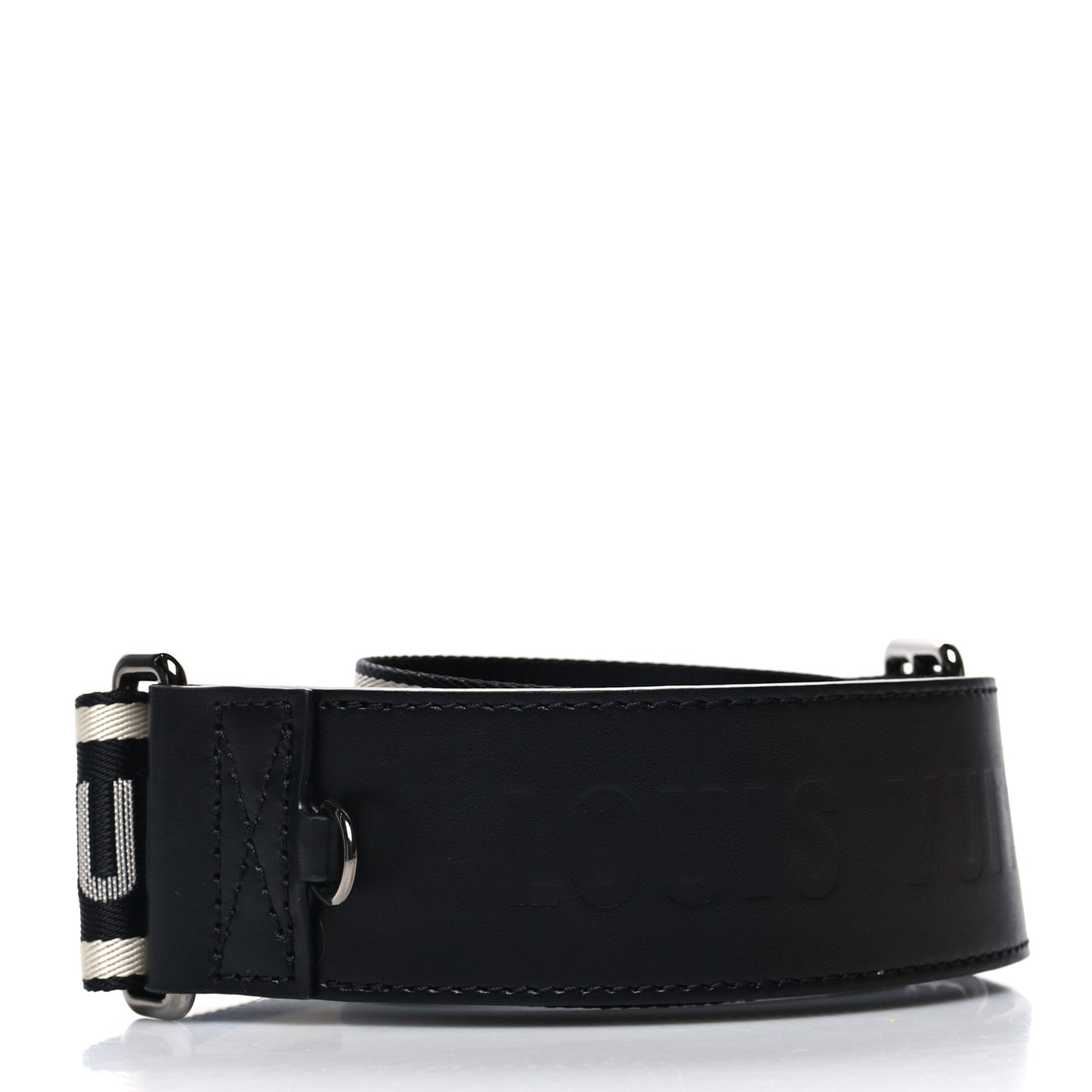 Nylon Jacquard Sporty Bandouliere Shoulder Strap Black