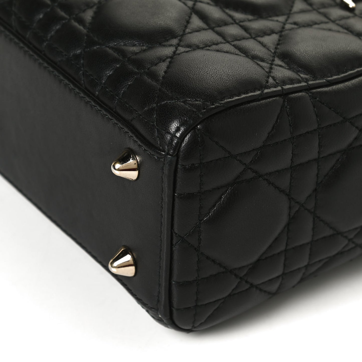Lambskin Cannage Small Lucky Badges My Lady Dior Black
