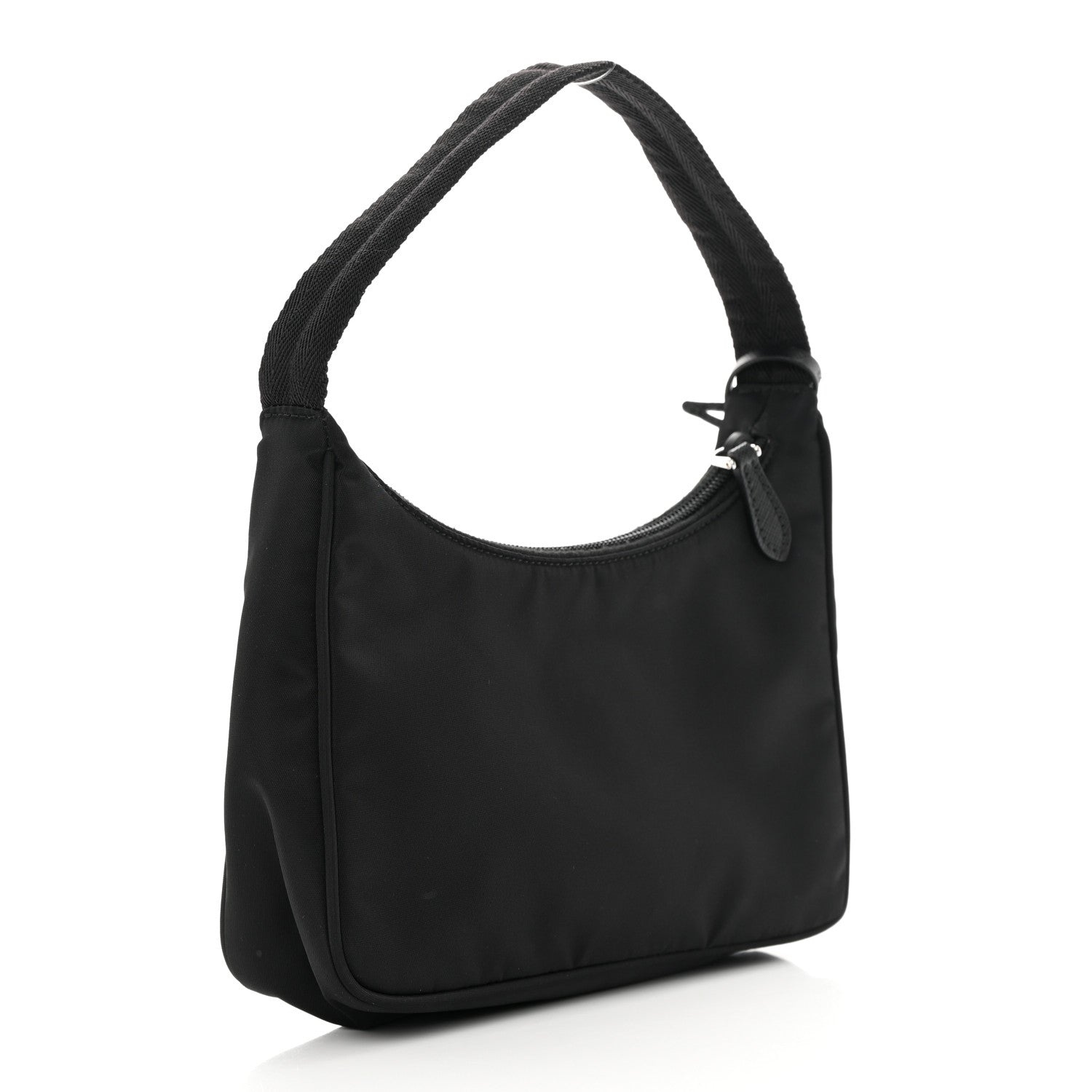 Prada Tessuto Nylon Saffiano Lunar New Year Mini Re-Edition 2000 Bag Black Fuoco 3 of 13