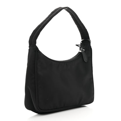 Prada Tessuto Nylon Saffiano Lunar New Year Mini Re-Edition 2000 Bag Black Fuoco 3 of 13