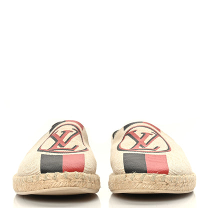Louis Vuitton Canvas Postcard Espadrille Flats 38 Ecru 2 of 7