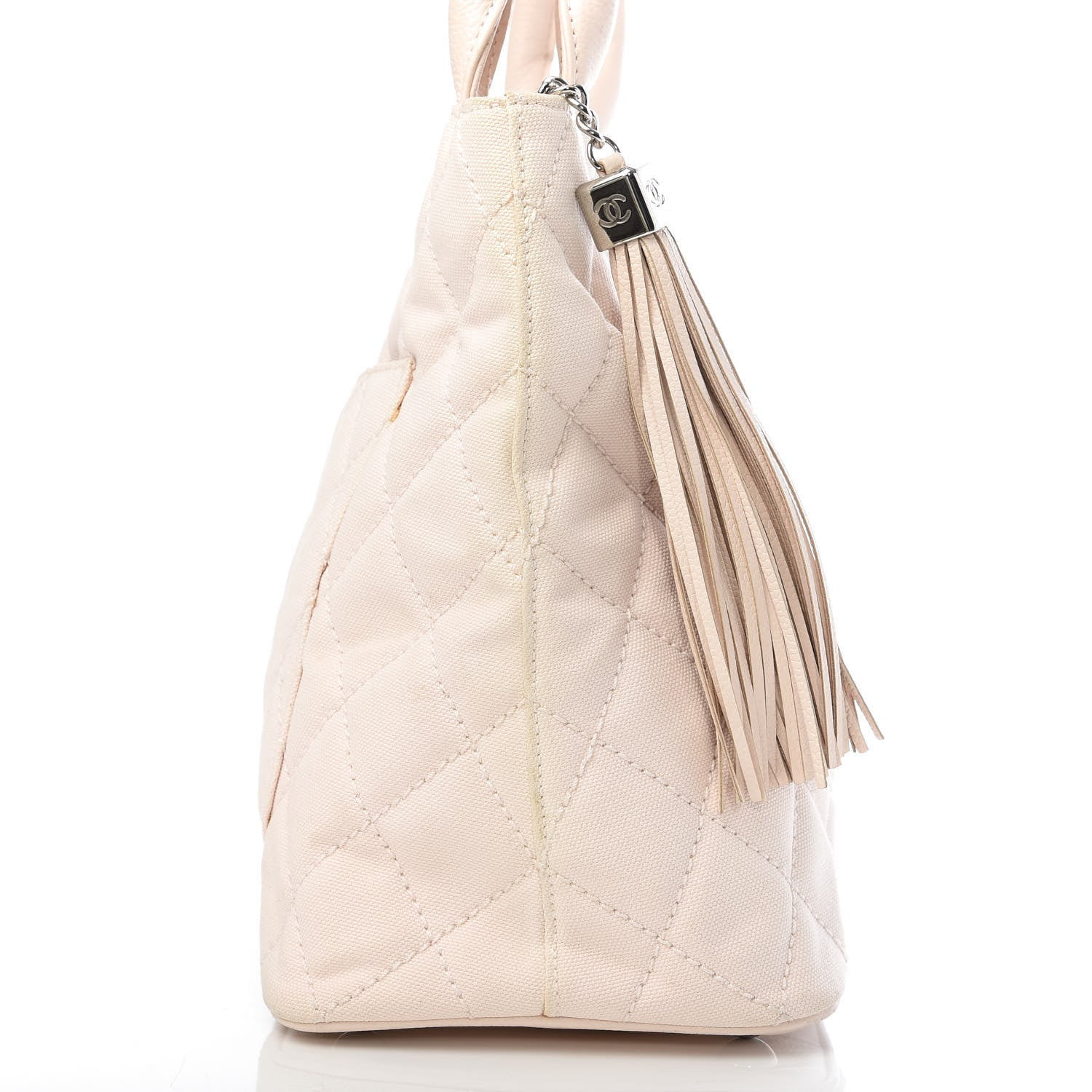 Chanel Canvas Quilted Medallion Tote Light Pink 11 of 12