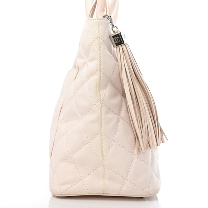 Chanel Canvas Quilted Medallion Tote Light Pink 11 of 12