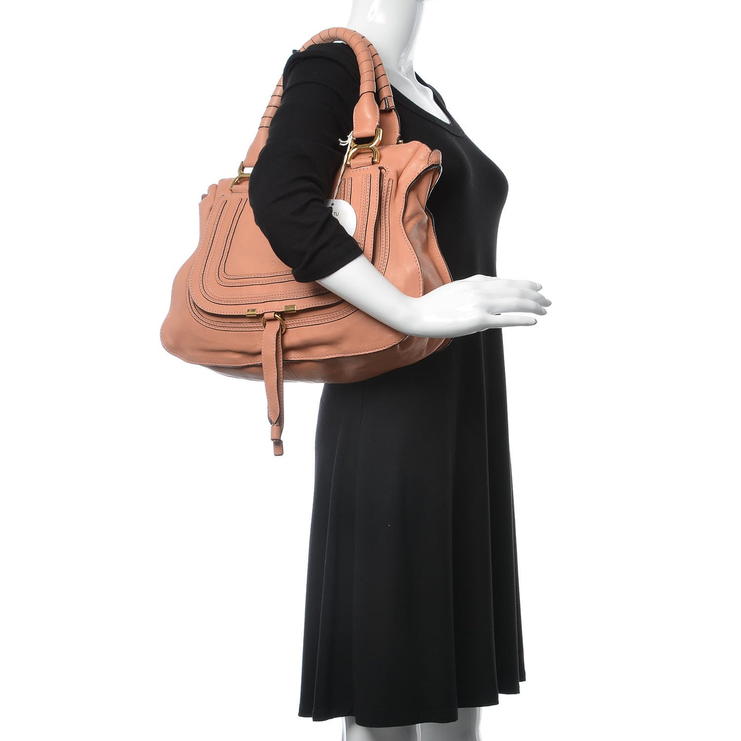 Calfskin Medium Marcie Satchel Pink