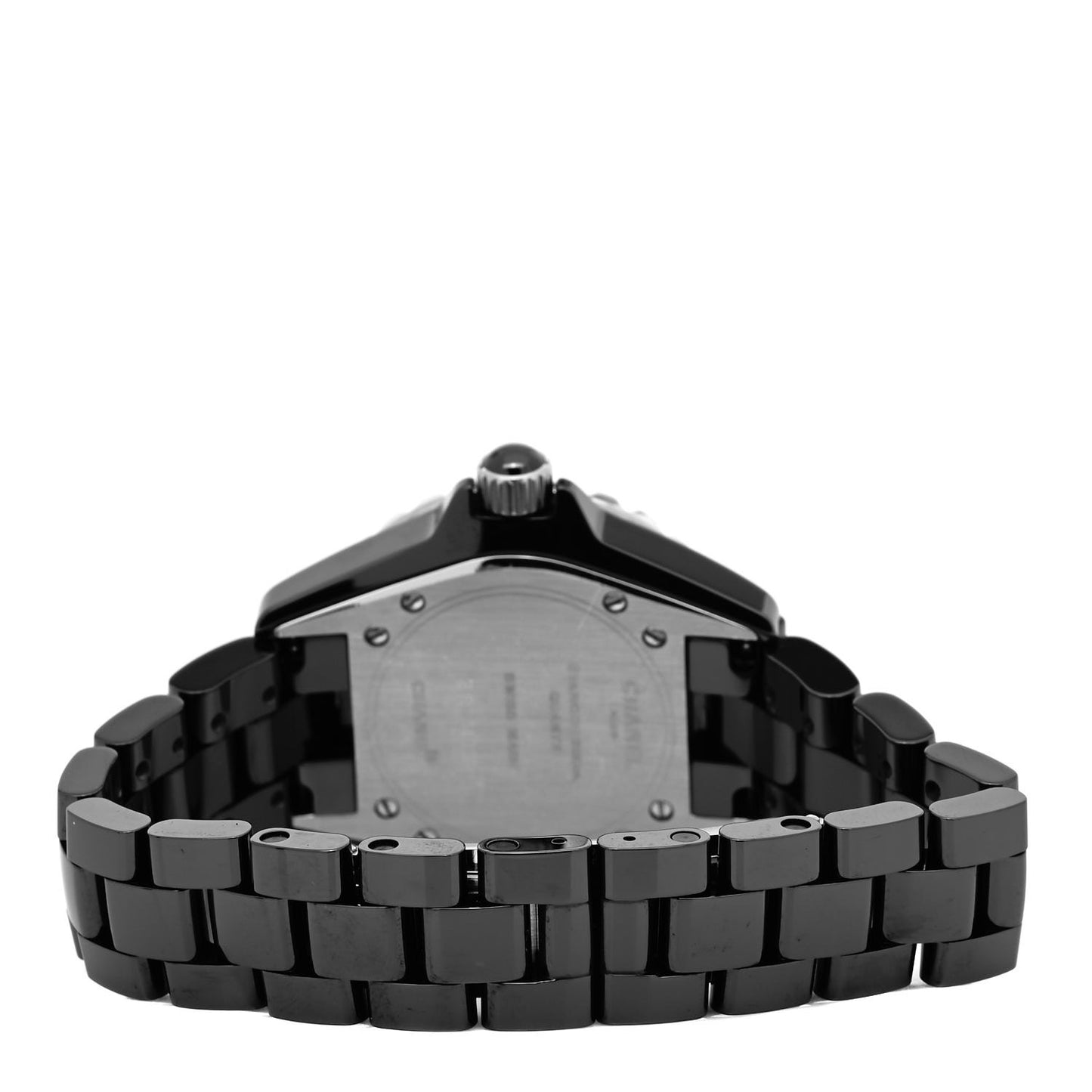 Stainless Steel Ceramic Diamond Pave Bezel 33mm J12 Quartz Watch Black