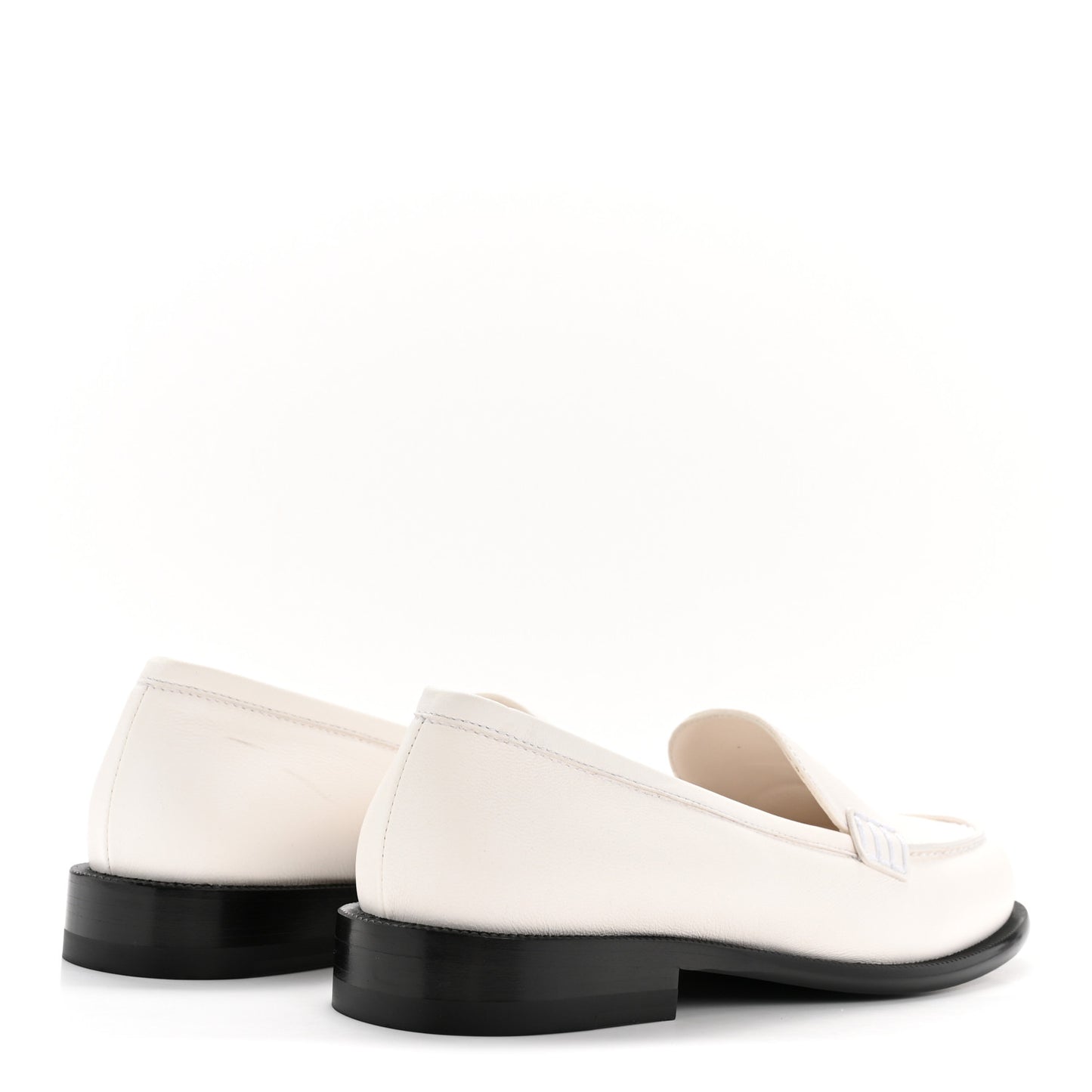 Lambskin CC Mocassin Loafers 38.5 White