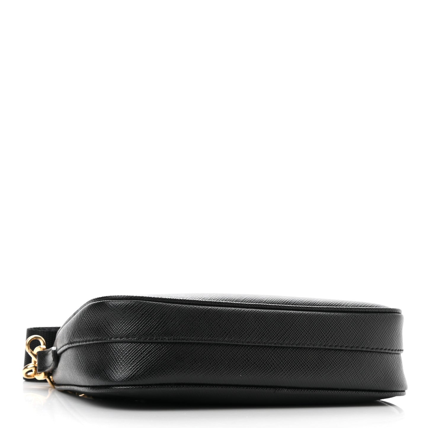 Saffiano Lux Mini Shoulder Bag Black