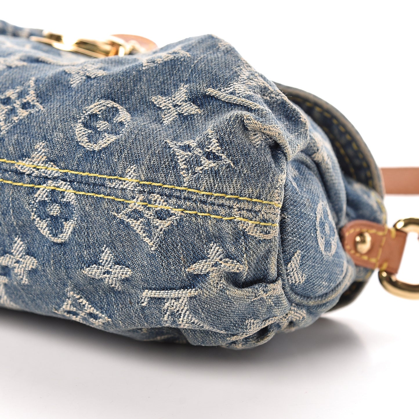 Monogram Denim Mini Pleaty Blue