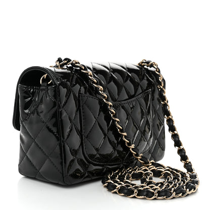 Chanel Patent Calfskin Quilted Mini Rectangular Flap Black 3 of 11
