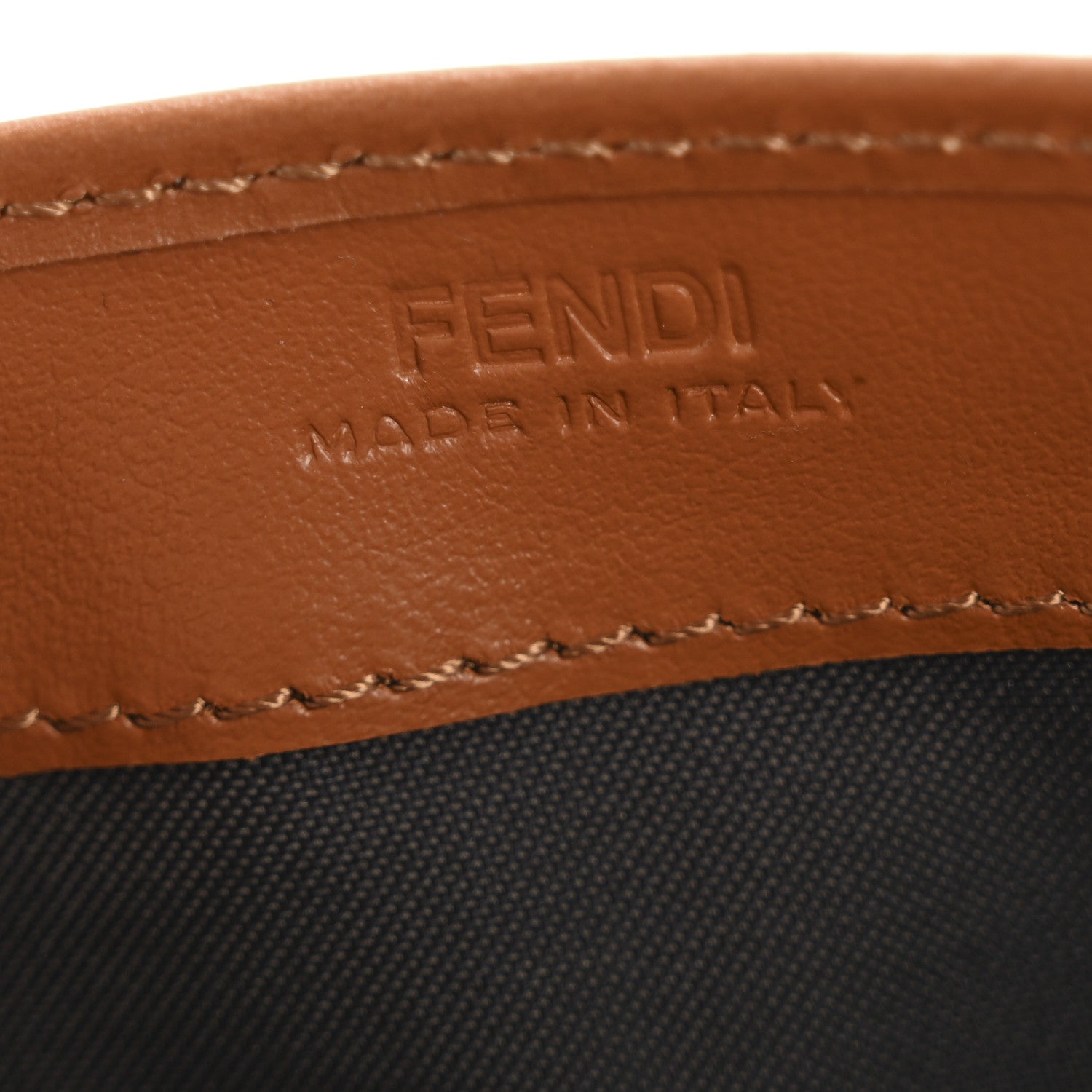 Fendi Vitello King Tamponato Logo Embossed Continental Wallet Cuoio 6 of 10