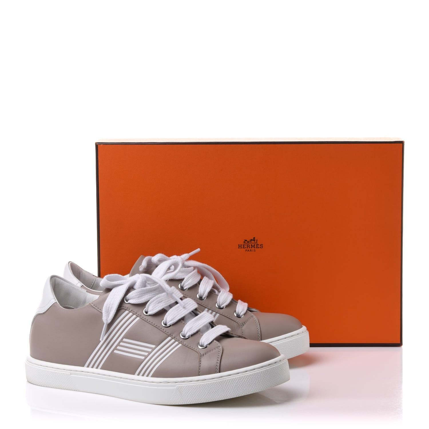 Hermes Calfskin Womens Advantage Sneakers 36 Beige Rose 10 of 10