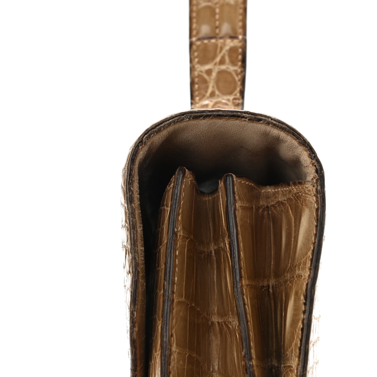 Hermes Shiny Porosus Crocodile Sac Boutonniere Griege 19 of 20