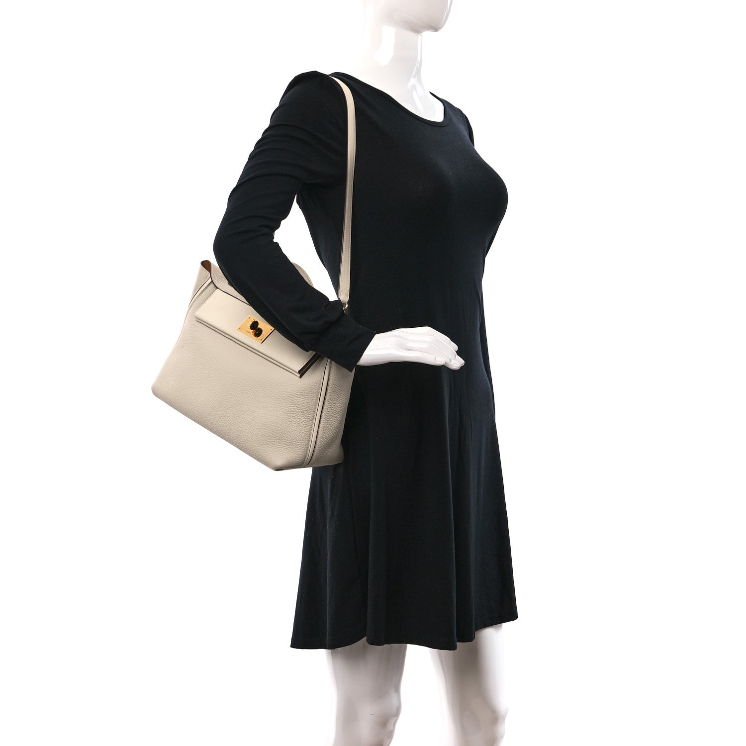 Hermes Taurillon Maurice Swift 24/24 29 Craie Nata Sesame 2 of 14