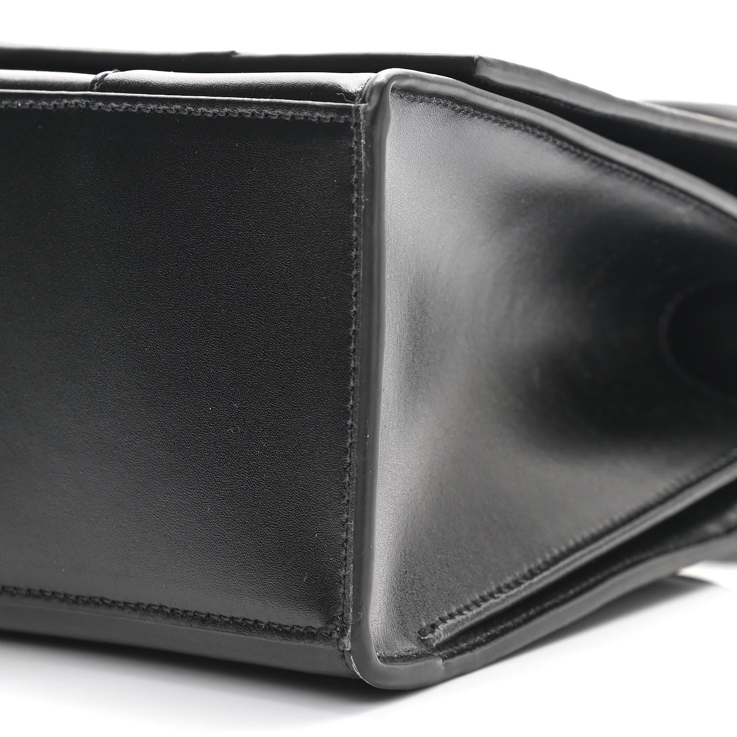 Balenciaga Shiny Box Calfskin Medium Hourglass Top Handle Bag Black 9 of 10