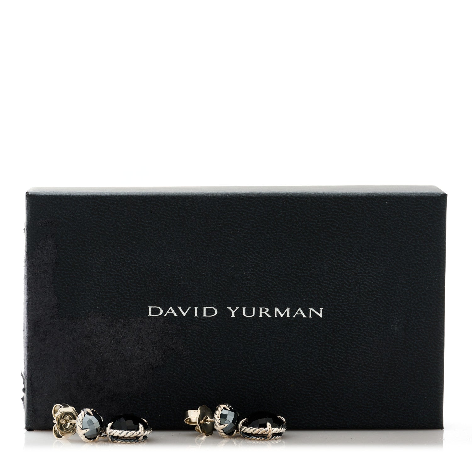 David Yurman Sterling Silver Black Onyx Hematine Chatelaine Drop Earrings 5 of 5