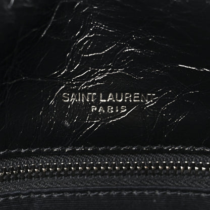 Saint Laurent Crinkled Calfskin Matelasse Monogram Large Niki Chain Satchel Black 7 of 12