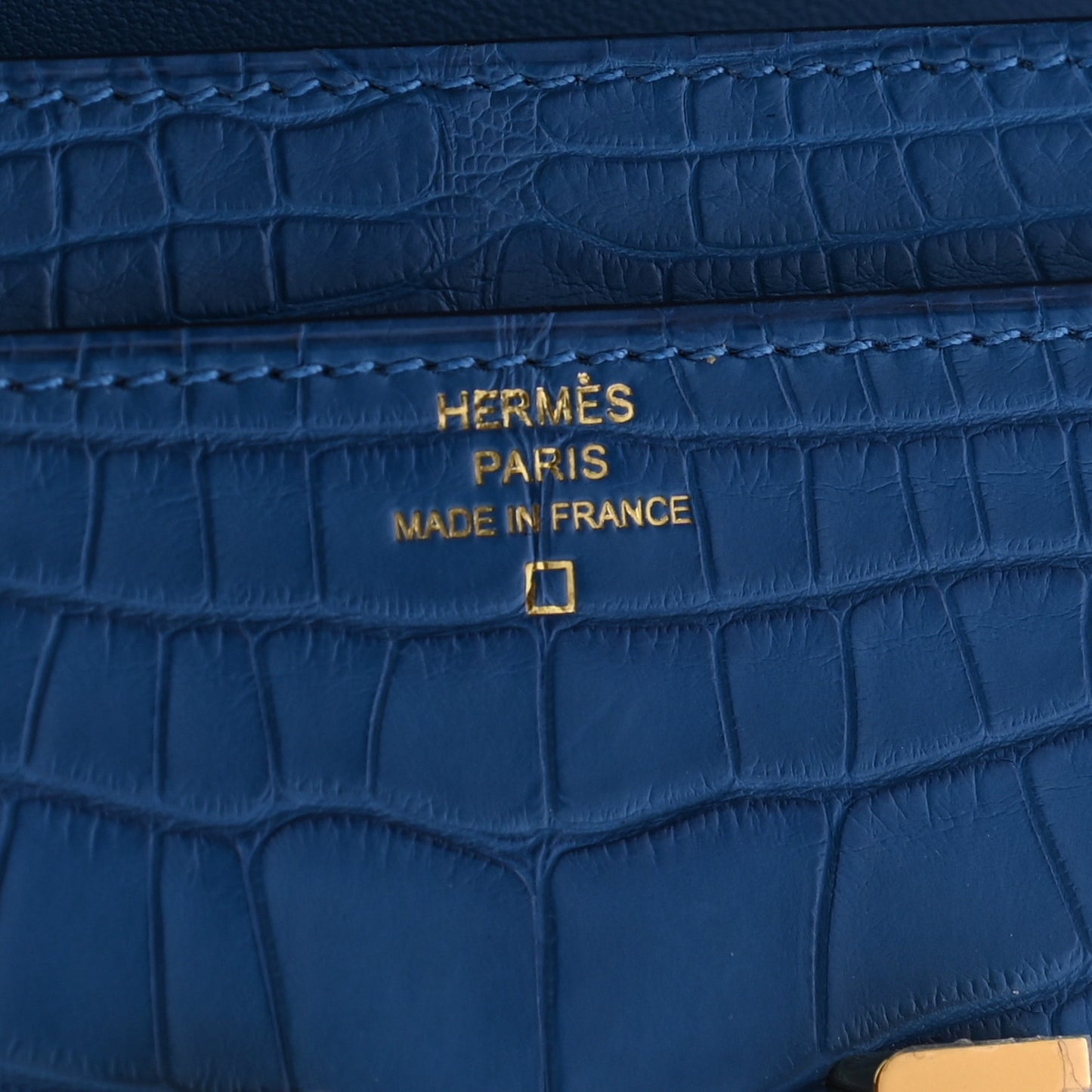 Matte Alligator Constance Long Wallet To Go Bleu Zellige