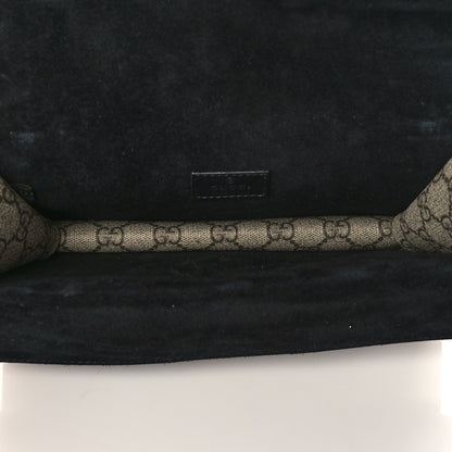 Gucci GG Supreme Monogram Suede Crystal Small Dionysus Shoulder Bag Beige Ebony Black 5 of 8