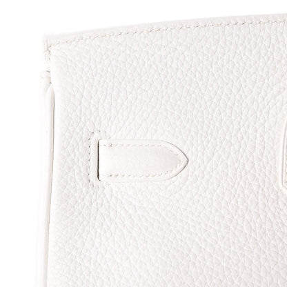 Hermes Taurillon Clemence Birkin 35 White 30 of 33
