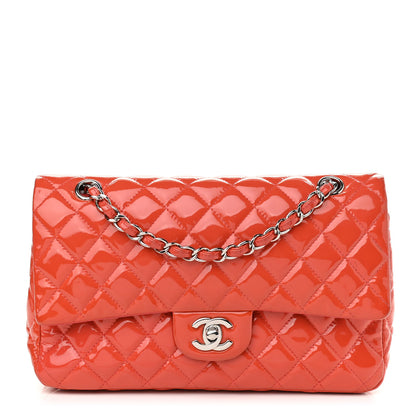 Chanel Patent Calfskin Quilted Medium Double Flap Red 1 of 17