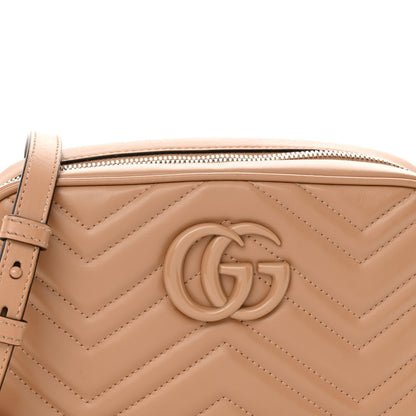 Gucci Calfskin Matelasse Monochrome Small GG Marmont Chain Shoulder Bag Camelia 9 of 11