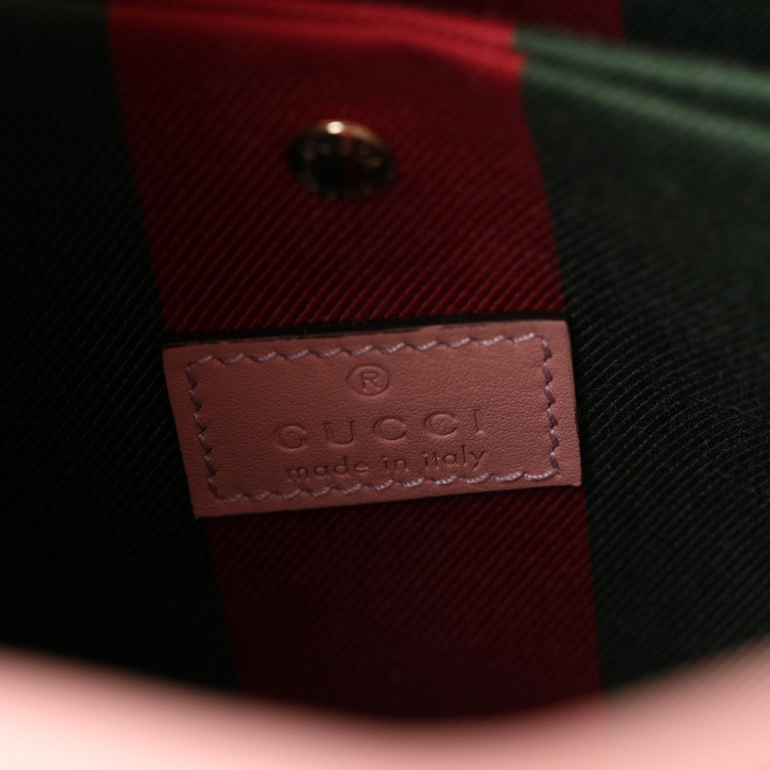 Gucci GG Supreme Monogram Emblem Mini Bucket Bag Pink 5 of 8