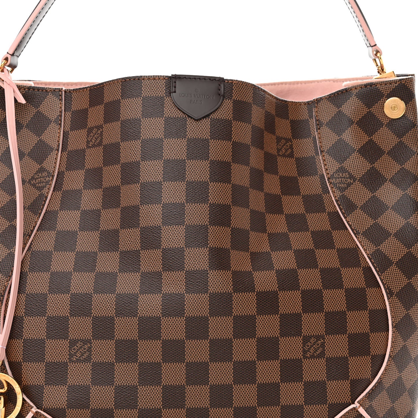 Damier Ebene Caissa Hobo Rose Ballerine