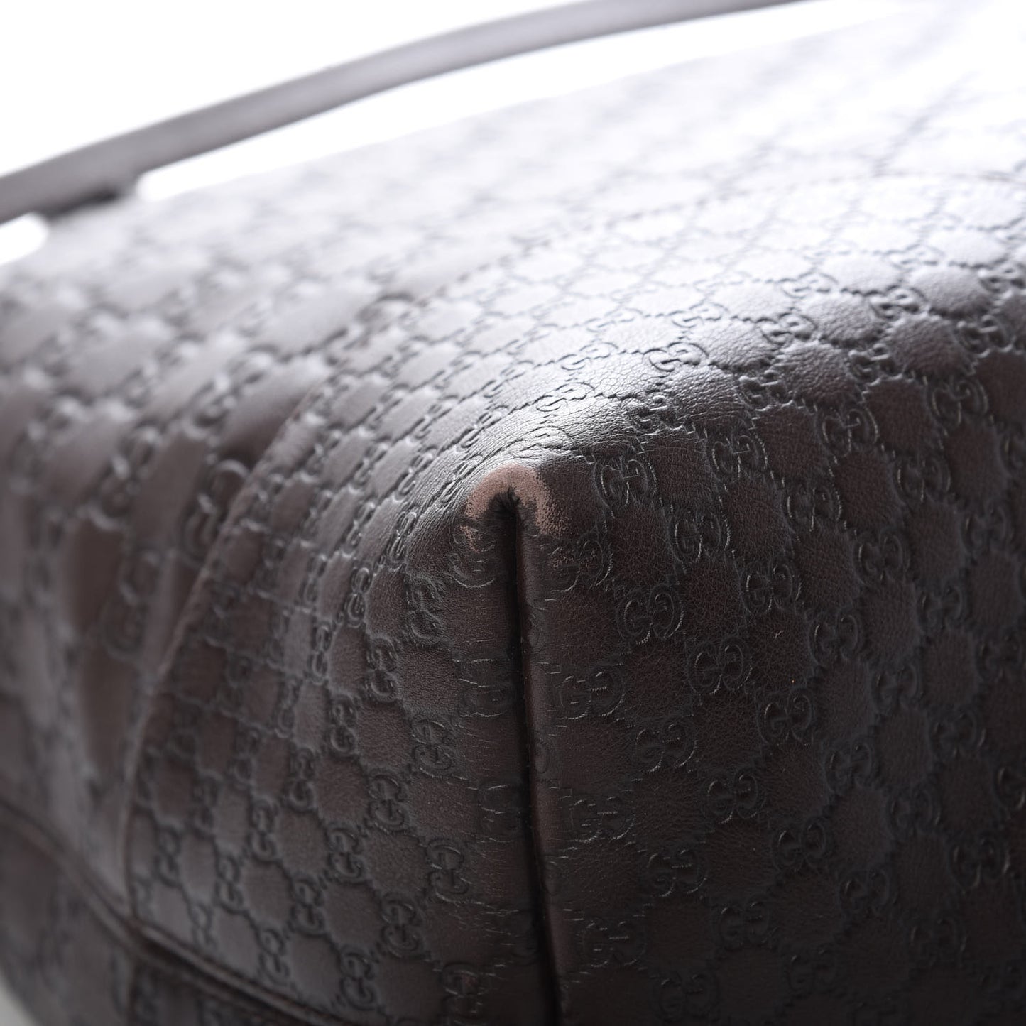 Guccissima Large Bree Foldover Tote Chocolate