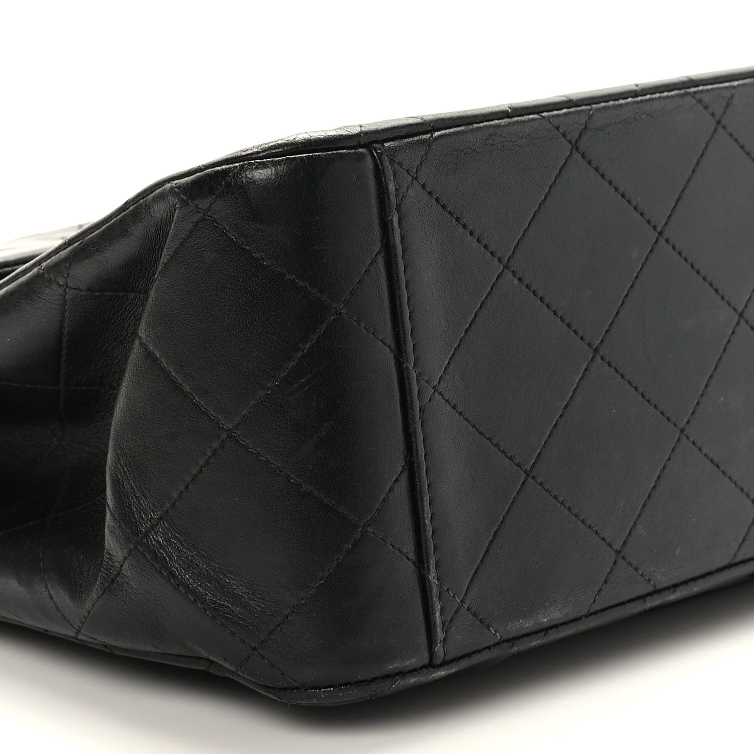 Chanel Lambskin Quilted XL Jumbo Single Flap Black 8 of 10