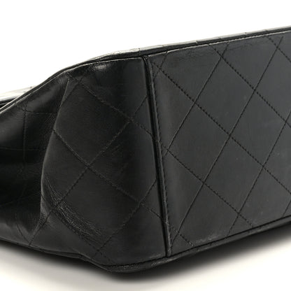 Chanel Lambskin Quilted XL Jumbo Single Flap Black 8 of 10