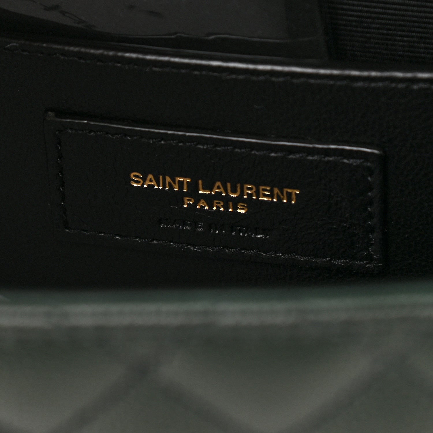 Saint Laurent Grain De Poudre Textured Mixed Matelasse Medium Triquilt Monogram Satchel Vert Fonce 7 of 9