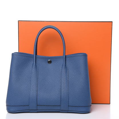 Hermes Vache Country Garden Party TPM 30 Bleu Agate 9 of 9