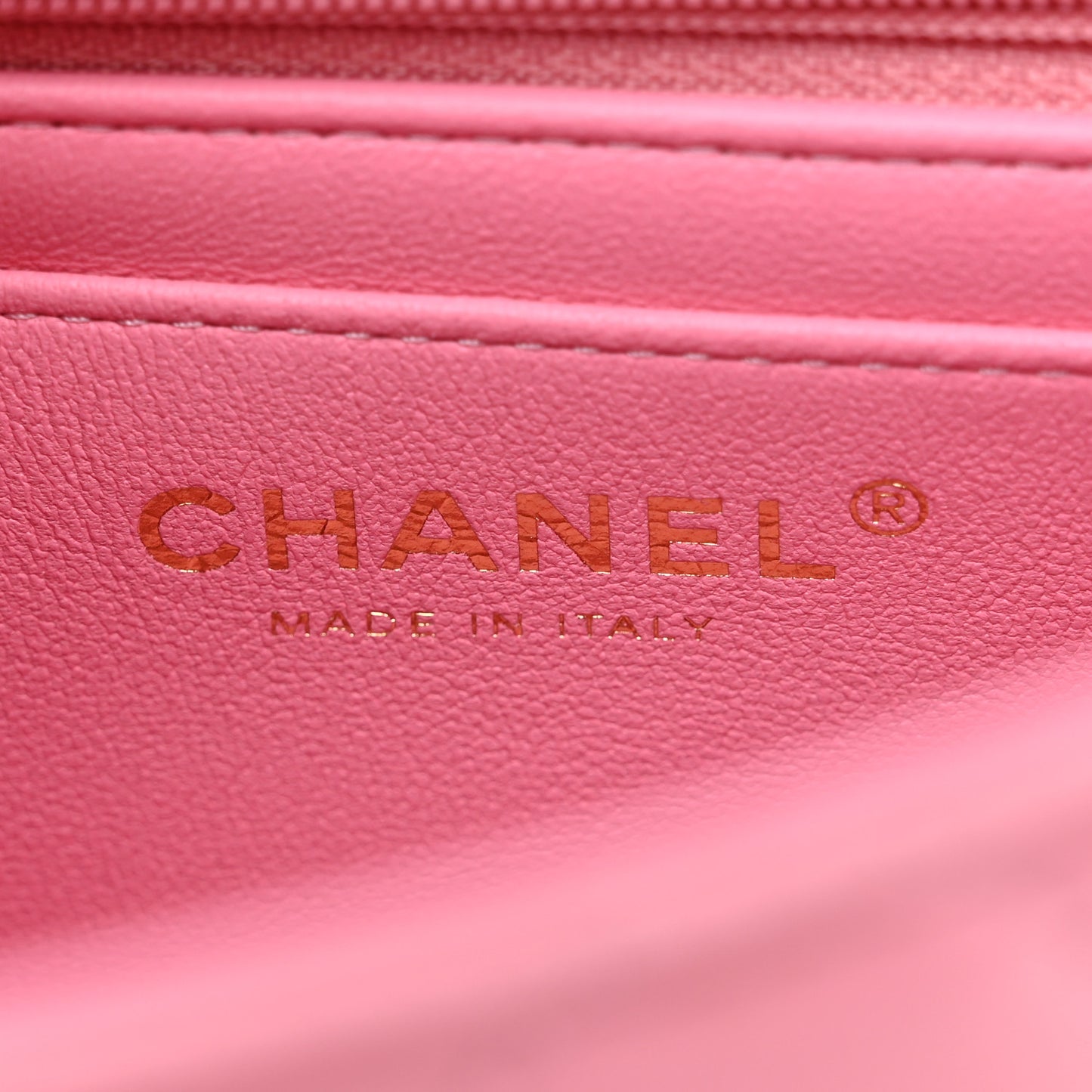 Lambskin Quilted Mini Top Handle Rectangular Flap Pink