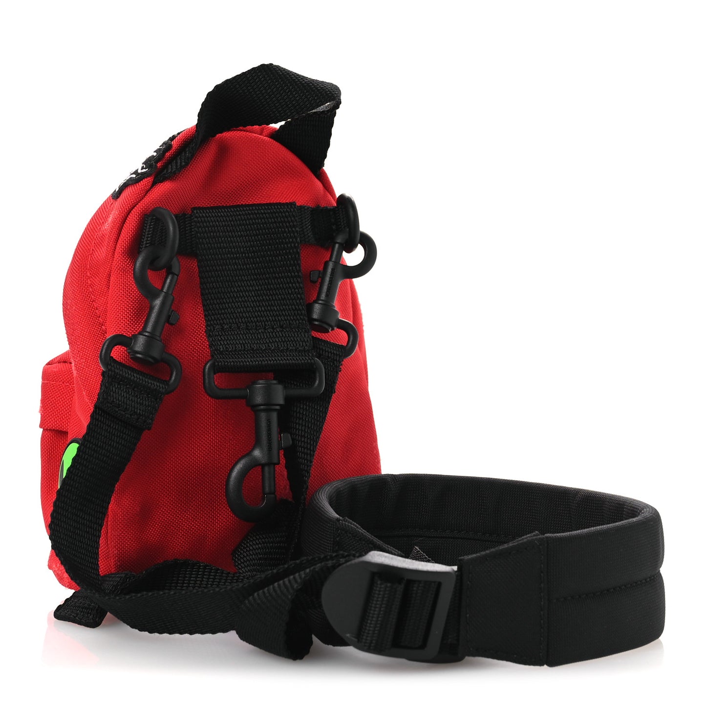 Recycled Casual Nylon Patches Mini Explorer Crossbody Backpack Red