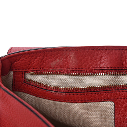 Gucci Pebbled Calfskin Medium Soho Flap Crossbody Tabasco Red 8 of 24