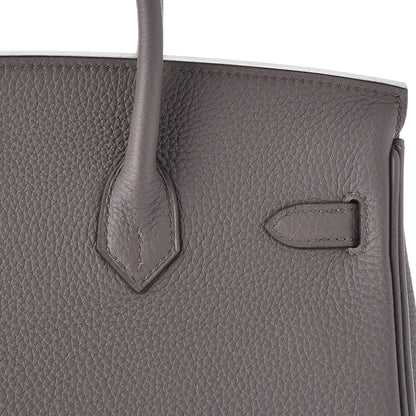 Hermes Togo Birkin 25 Etain 12 of 37