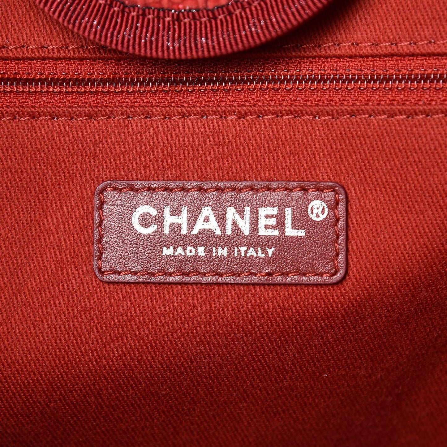 Lurex Boucle Large Deauville Tote Red