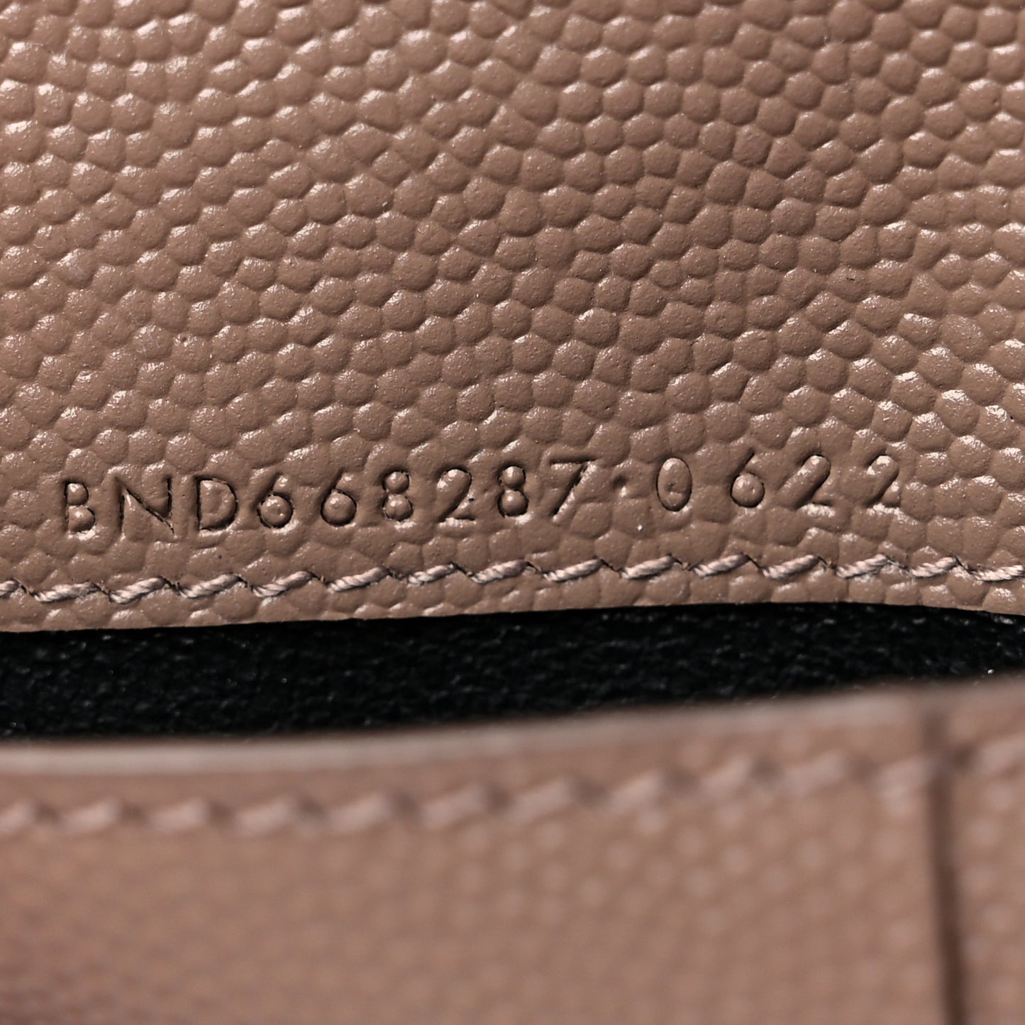 Grain De Poudre Matelasse Chevron Monogram Zipped Two-Part Wallet Dark Latte