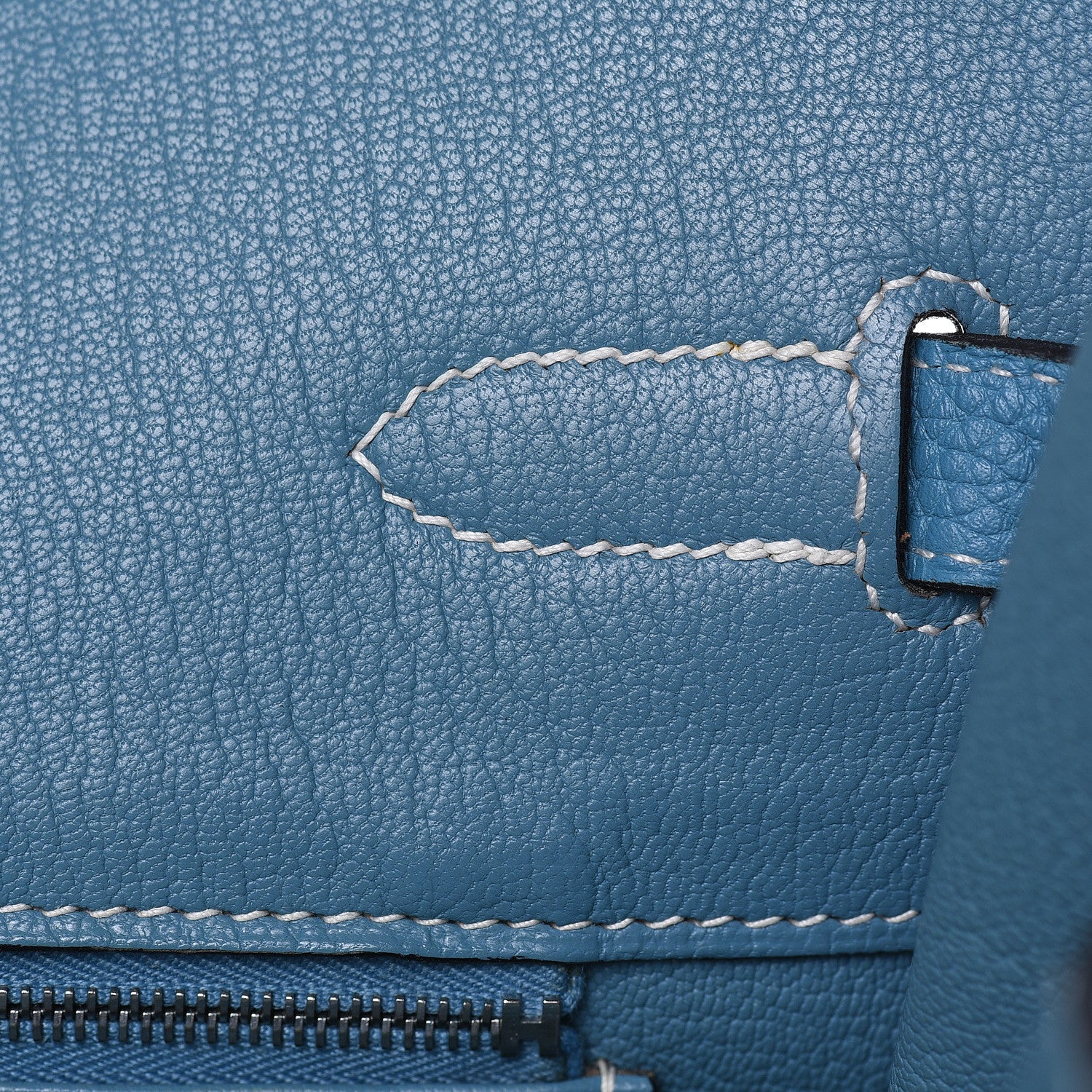Hermes Taurillon Clemence Birkin 35 Blue Jean 13 of 29