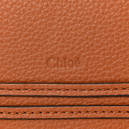 Chloe Raffia Small Grain Calfskin Medium Marcie Basket Tan 6 of 11