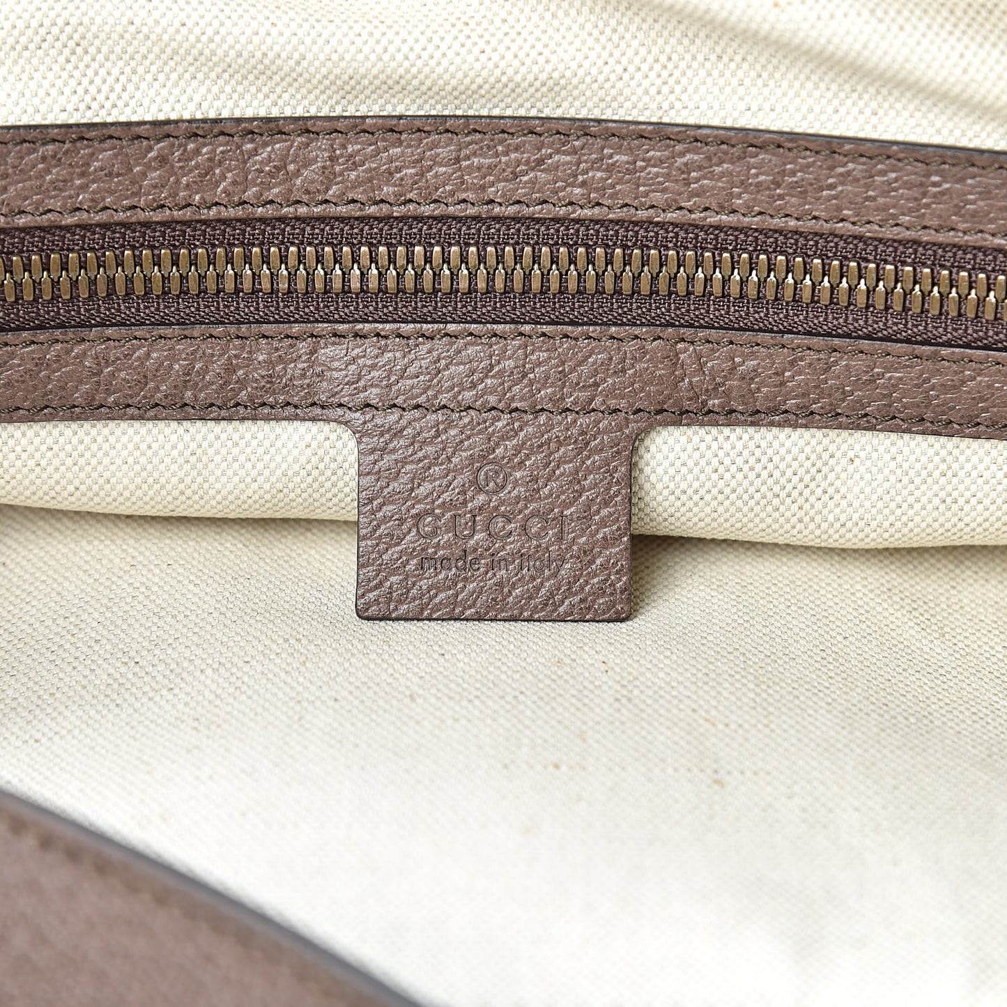GG Supreme Monogram Web Ophidia Half Moon Hobo Brown