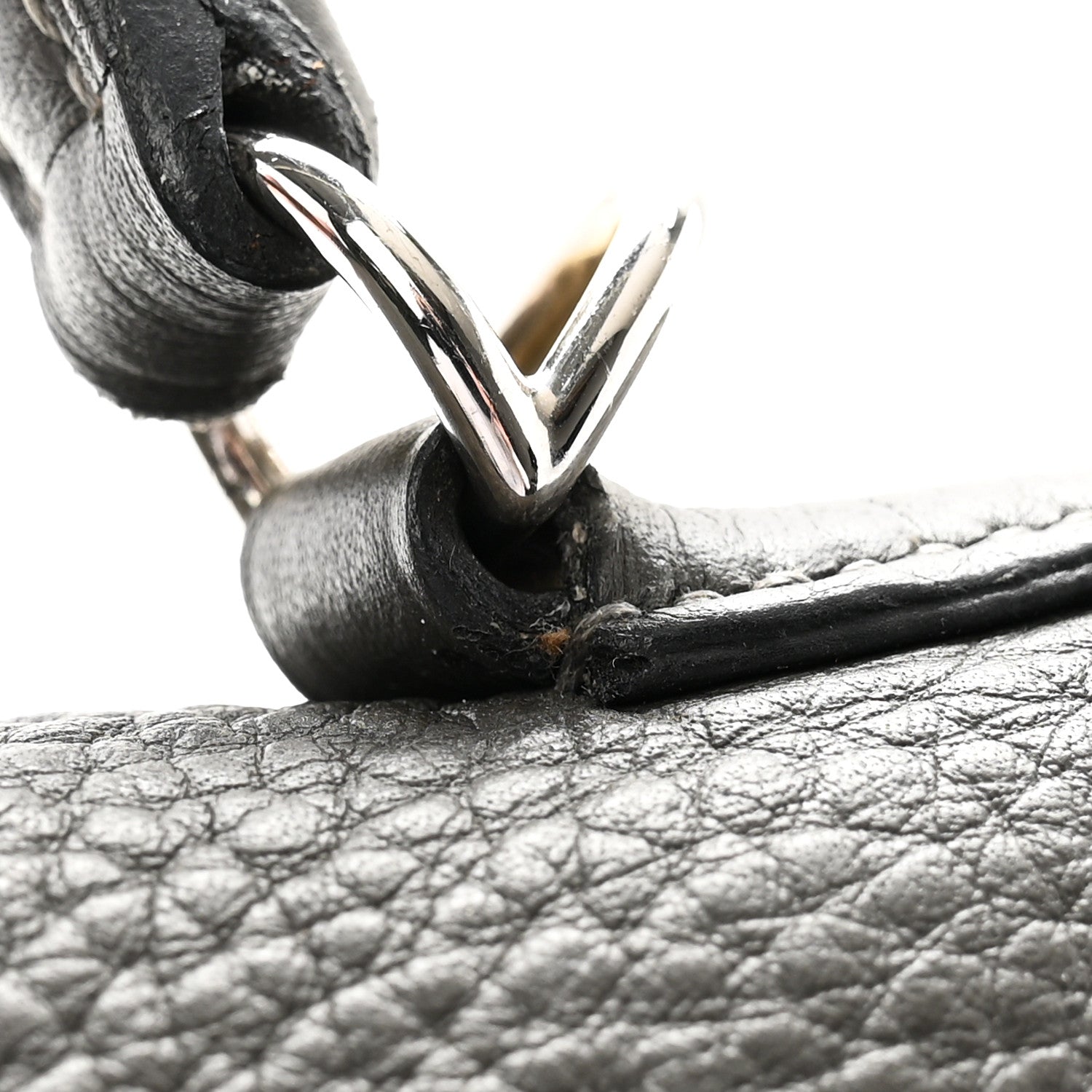 Hermes Taurillon Clemence Kelly Retourne 35 Etain Rouge Casaque 13 of 14