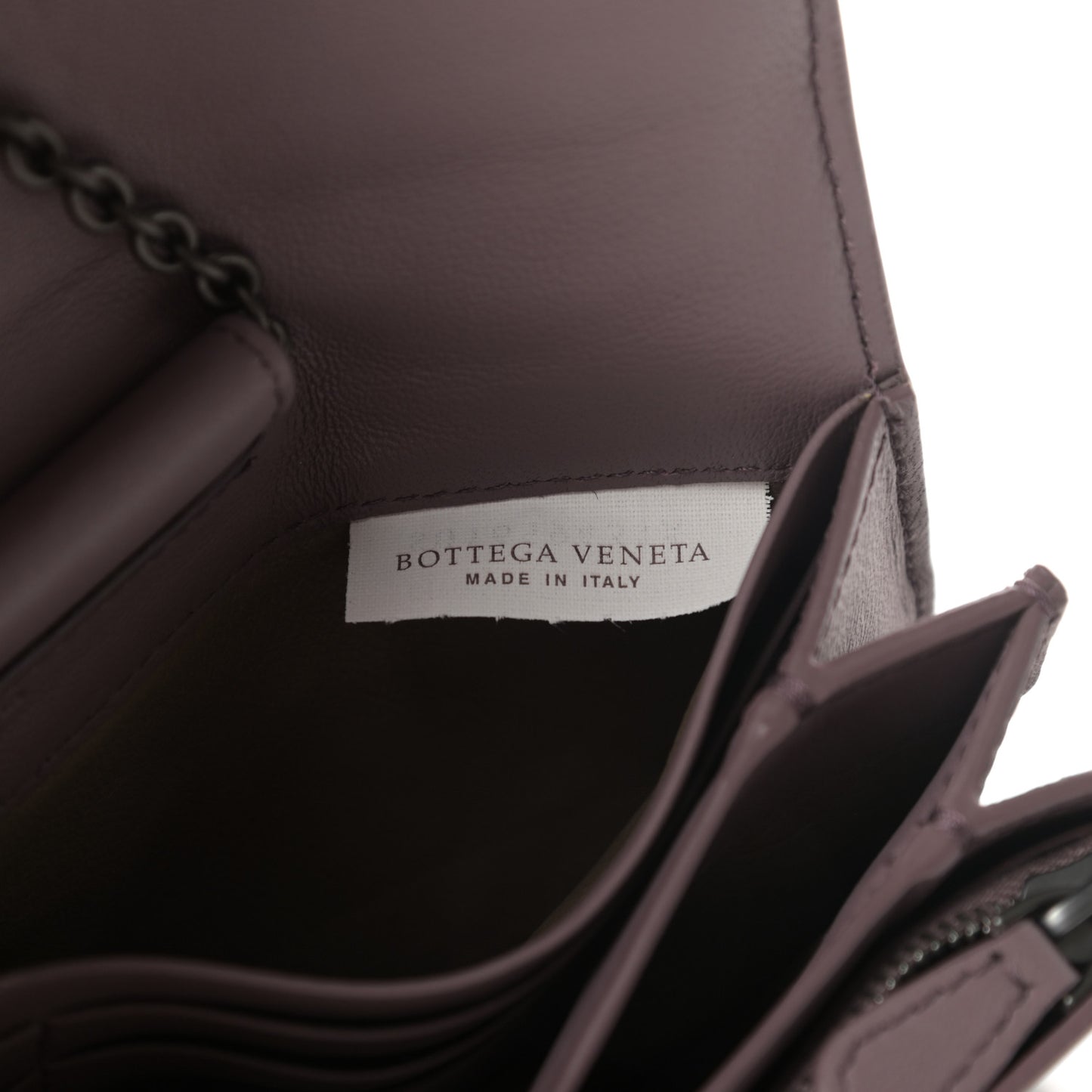 Nappa Intrecciato Continental Wallet on Chain Violet