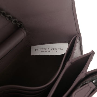 Bottega Veneta Nappa Intrecciato Continental Wallet on Chain Violet 7 of 11