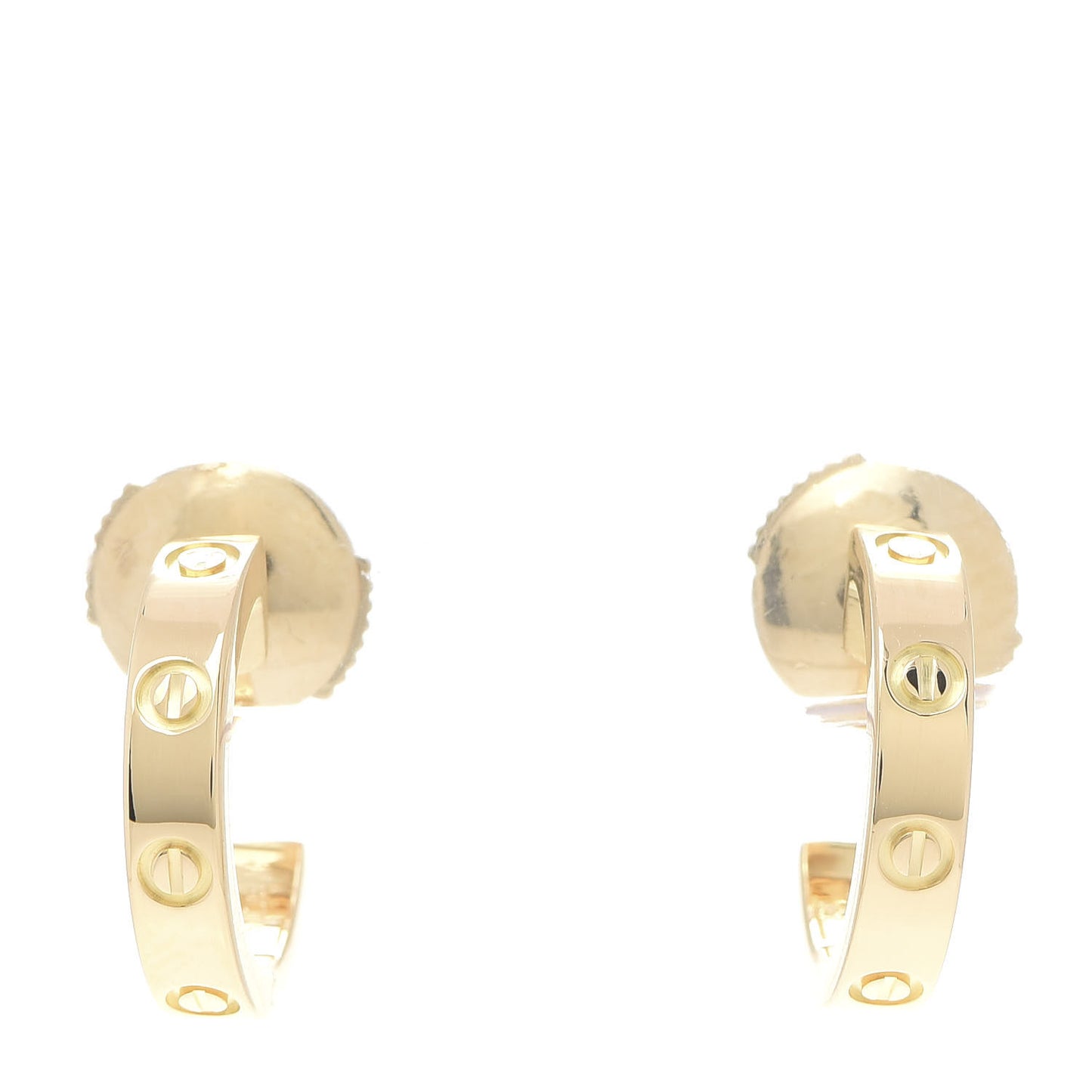 18K Yellow Gold Small LOVE Hoop Earrings