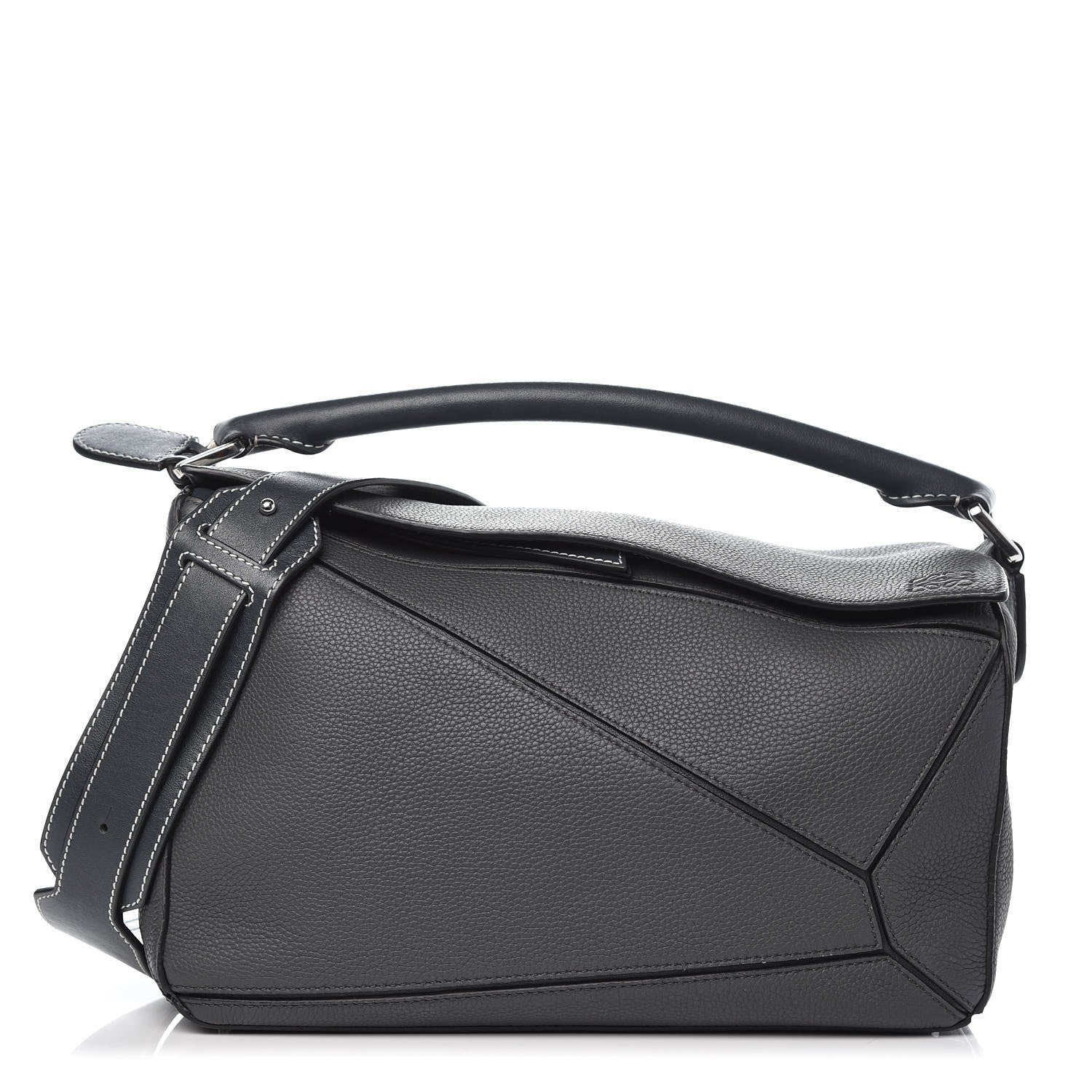 Loewe Calfskin Puzzle Bag Grey 1 of 8