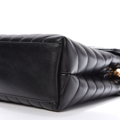 Saint Laurent Calfskin Y Quilted Monogram Medium Loulou Chain Satchel Black 7 of 10