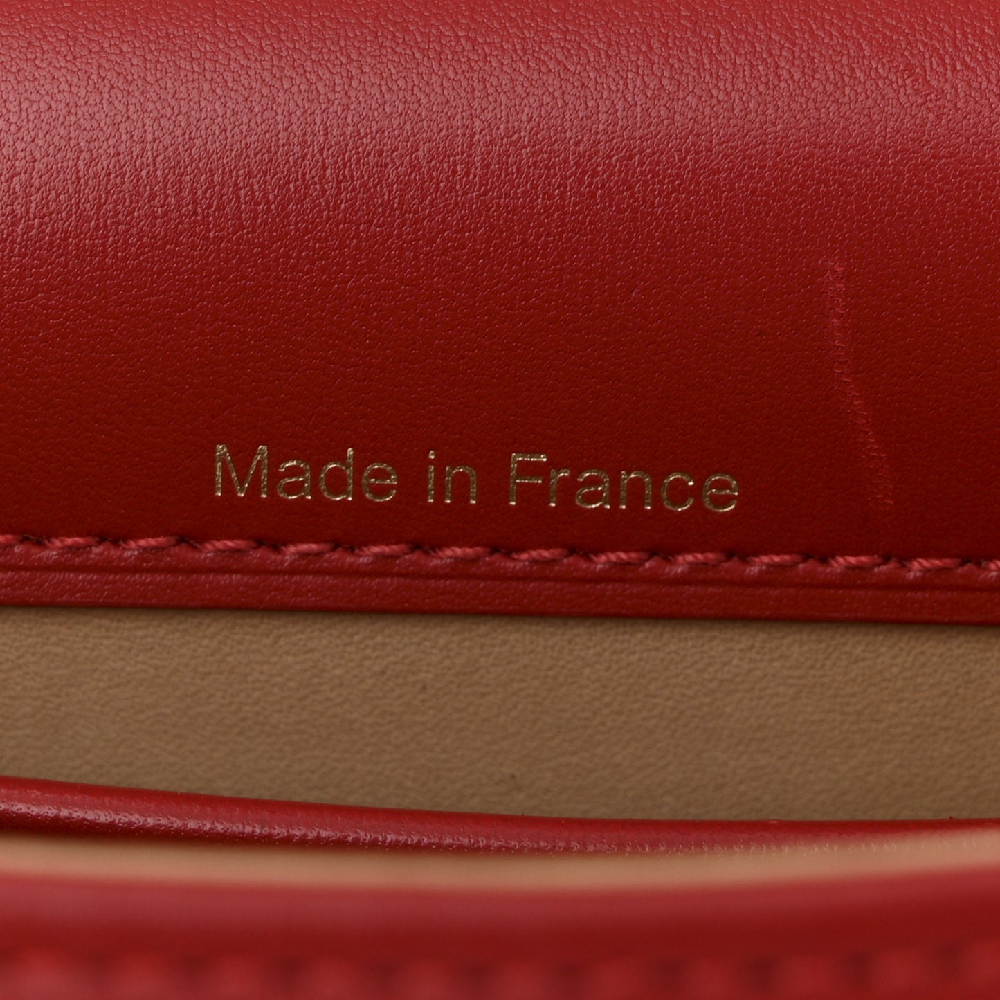 Box Calfskin Mini Brillant Satchel Red